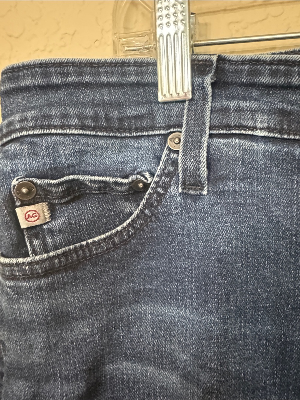 AG Mari High Rise Slim Straight Leg Jeans Dark Wash size 32 - Picture 8 of 13
